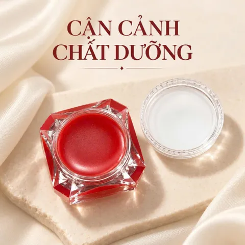 Kem dưỡng môi kích màu sau xăm 5g màu đỏ dạng hộp vuông