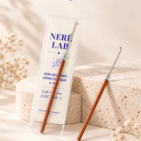 Cây Lấy Ráy Tai Cán Gỗ, Đầu Kim Loại Nhỏ Gọn