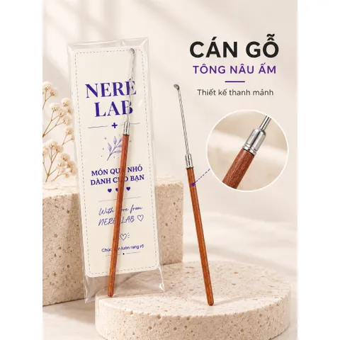Cây Lấy Ráy Tai Cán Gỗ, Đầu Kim Loại Nhỏ Gọn