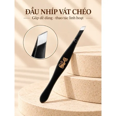 Nhíp Gắp Lucky Đầu Xéo Chính Xác – Dụng Cụ Nhổ Lông Mày, Lông Mặt Nhỏ Gọn Tiện Dụng