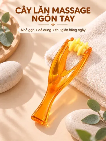 Dụng Cụ Massage Ngón Tay Cầm Tay – Cây Lăn 4 Vòng Thư Giãn Tay, Nhỏ Gọn Tiện Mang Theo