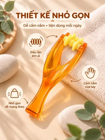 Dụng Cụ Massage Ngón Tay Cầm Tay – Cây Lăn 4 Vòng Thư Giãn Tay, Nhỏ Gọn Tiện Mang Theo