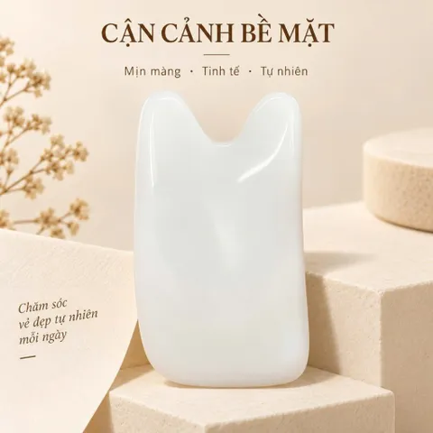 Đá thạch anh massage màu trắng dụng cụ massage mặt và cơ thể