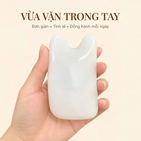 Đá thạch anh massage màu trắng dụng cụ massage mặt và cơ thể