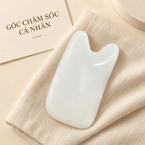 Đá thạch anh massage màu trắng dụng cụ massage mặt và cơ thể