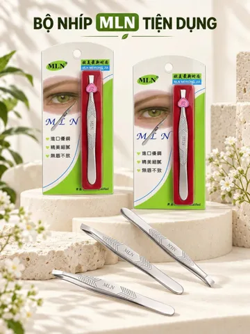 Nhíp MLN Tỉa Lông Mày Đầu Xéo Dễ Sử Dụng Gắp Lông Mày Chính Xác