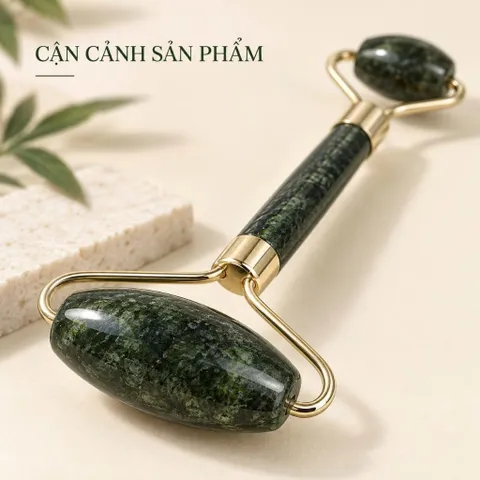 Cuộn massage mặt thanh lăn massage mặt màu xanh đen cầm tay dụng cụ làm đẹp