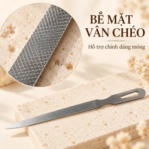 Dũa Móng Tay Thép Có Bao Đựng, Dụng Cụ Dũa Tạo Dáng Móng Tay Móng Chân