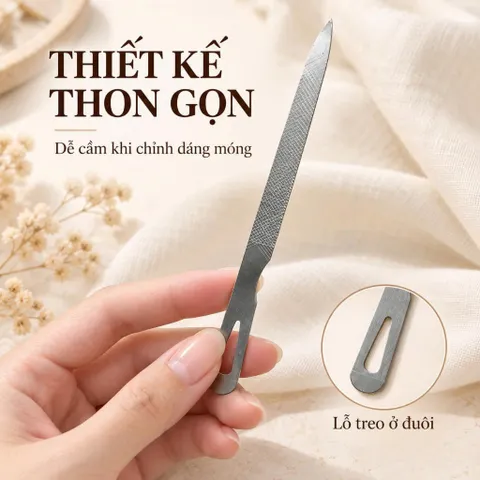 Dũa Móng Tay Thép Có Bao Đựng, Dụng Cụ Dũa Tạo Dáng Móng Tay Móng Chân