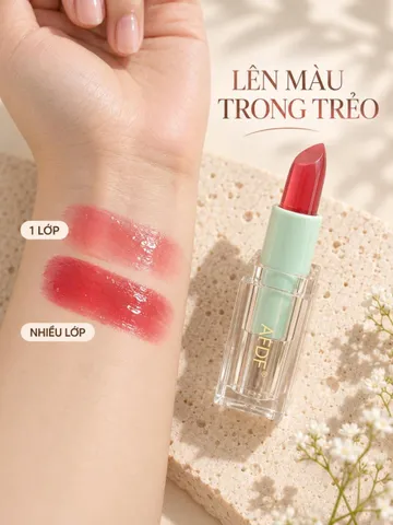 Son Môi Lipstick Dạng Thỏi Vỏ Trong Suốt – Thiết Kế Xanh Mint