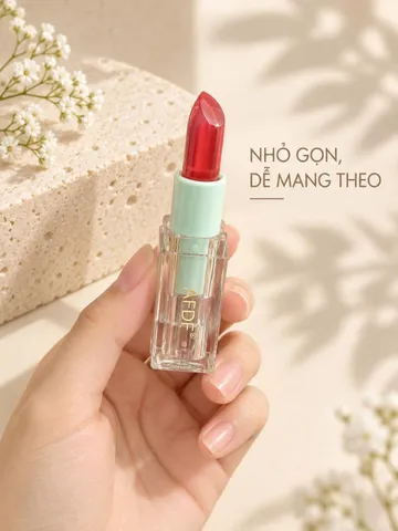 Son Môi Lipstick Dạng Thỏi Vỏ Trong Suốt – Thiết Kế Xanh Mint