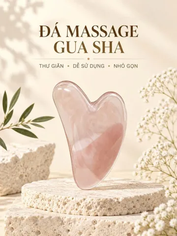 Gua Sha Nhựa Hình Trái Tim – Dụng Cụ Massage Mặt Chăm Sóc Da Tại Nhà