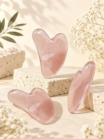 Gua Sha Nhựa Hình Trái Tim – Dụng Cụ Massage Mặt Chăm Sóc Da Tại Nhà
