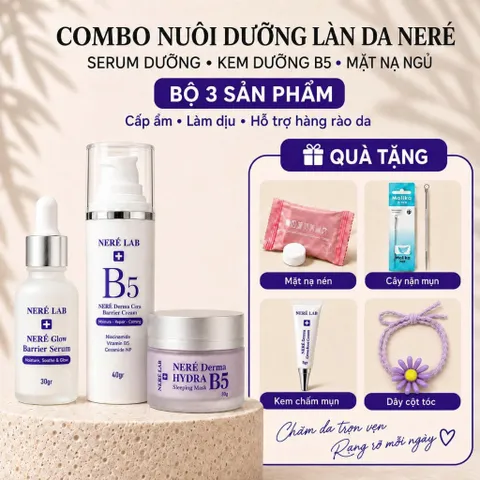 Combo serum + Kem dưỡng + Mặt nạ Neré Lab - PHỤC HỒI & NUÔI DƯỠNG LÀN DA