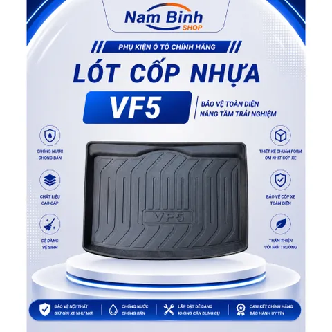 Lót cốp nhựa Vinfast VF5, Herio Green | Chuẩn form – Chống trầy xước – Dễ vệ sinh - Hàng đẹp