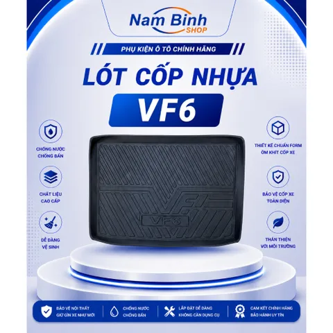 Lót Cốp Nhựa VinFast VF6 2023-2025 | Chống Nước 100% - Chống Bẩn, Chuẩn Form Theo Xe