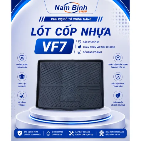 Lót Cốp Nhựa Xe VinFast VF7 | Chống Nước 100% - Chống Bẩn, Chuẩn Form Theo Xe
