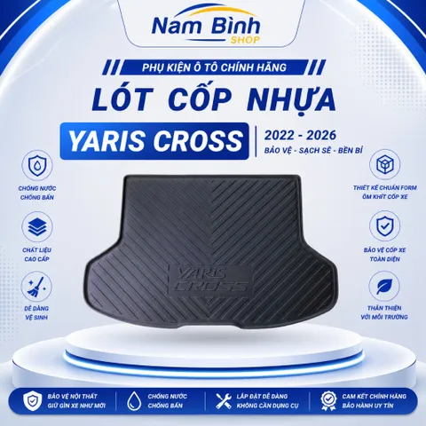 Lót cốp nhựa Toyota Yaris Cross 2022-2026 | Thảm cốp chống trầy – chống bẩn – dễ vệ sinh