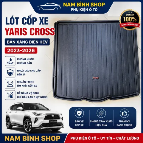 Lót Cốp Xe Yaris Cross Bản Xăng Điện HEV 2023-2026 Nhựa Dẻo Cao Cấp Chuẩn Form