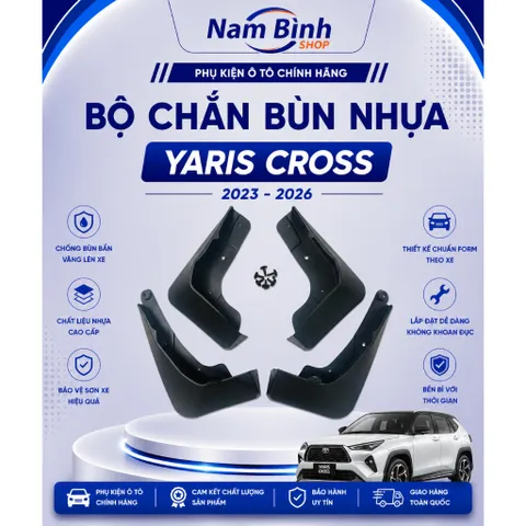 Bộ chắn bùn Toyota Yaris Cross 2023-2026 | Phụ kiện bảo vệ gầm xe chuẩn form