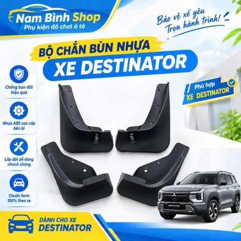 Bộ Chắn Bùn Mitsubishi Destinator 2025-2026 | Nhựa Dẻo Chống Bùn Đất | Lắp Chuẩn Form Theo Xe
