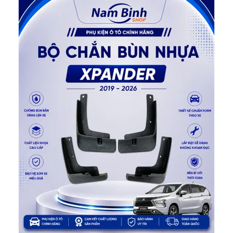 Bộ chắn bùn Mitsubishi Xpander 2019-2026 | Chống bùn đất, bảo vệ gầm xe | Không dùng cho Xpander Cross