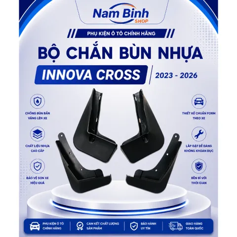 Bộ chắn bùn Toyota Innova Cross 2023-2026 | Chống bùn đất, bảo vệ gầm xe, chuẩn form
