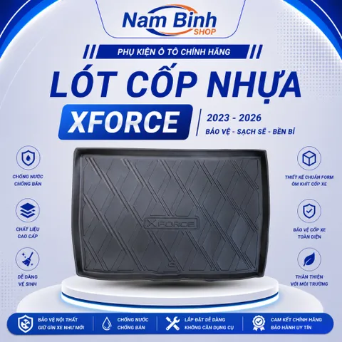 Lót Cốp Nhựa Mitsubishi Xforce 2023–2026 | Nhựa Dẻo Cao Cấp – Ôm Form Zin – Chống Nước 100%
