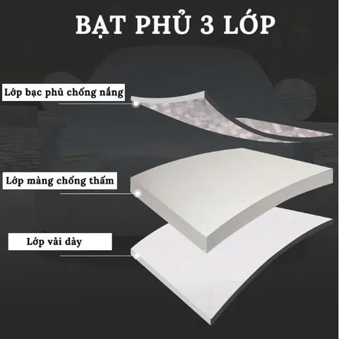 Bạt phủ xe VF5 cao cấp tráng nhôm 3 lớp chống nắng mưa cách nhiệt bảo vệ sơn xe