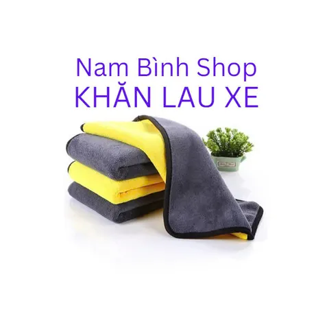 KHĂN MICROFIBER 2 LỚP LAU XE Ô TÔ, NHÀ CỬA CHUYÊN DỤNG loại 30cm x 60cm, 30cm x 30cm.