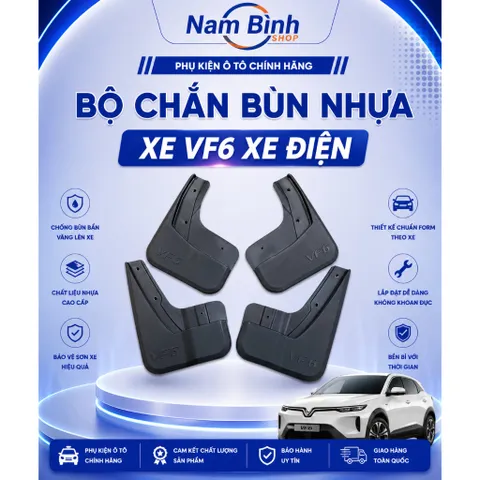 Chắn bùn VinFast VF6 | Nhựa ABS dày dặn, lắp chuẩn form, chống bùn đất