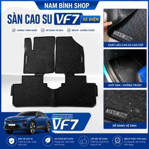Thảm lót sàn xe VinFast VF7 3D theo xe – Cao su bền đẹp, không mùi, chống bẩn, vệ sinh nhanh