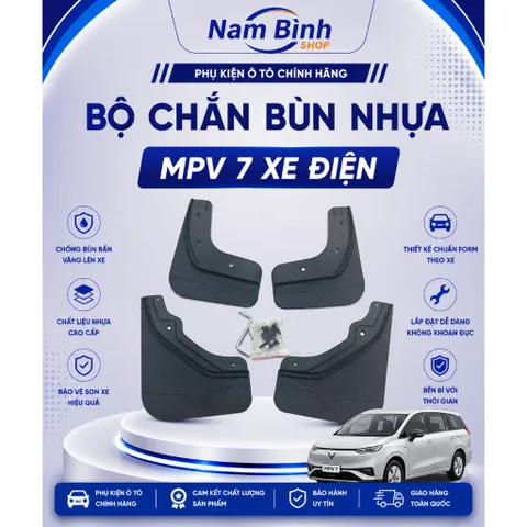 Bộ Chắn Bùn Nhựa VinFast MPV 7 Chỗ Cao Cấp – Lắp Zin Theo Xe, Full 4 Bánh