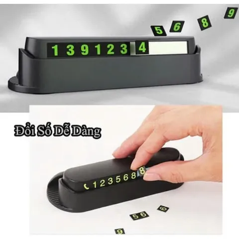 Bảng số điện thoại cho ô tô loại nhựa 4 dãy số