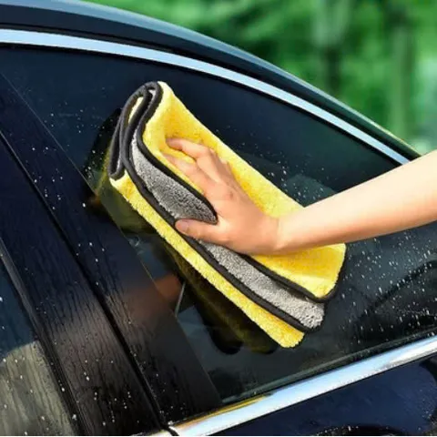 KHĂN MICROFIBER 2 LỚP LAU XE Ô TÔ, NHÀ CỬA CHUYÊN DỤNG loại 30cm x 60cm, 30cm x 30cm.