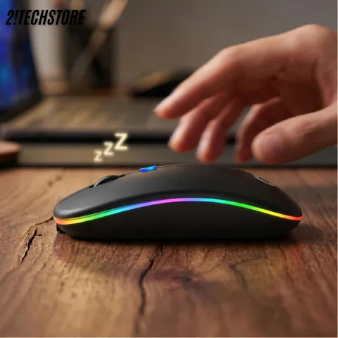 Chuột Không Dây HP W10 Dual Mode - Chuột Pin Sạc USB-C, Kết nối USB + Bluetooth 5.0, Có Đèn LED RGB.