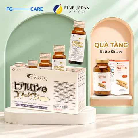 Nước Uống Collagen Yến Sào Fine Japan Hyaluron Premium - Làm Đẹp Da, Mờ Vết Nám, Tái Tạo Sắc Đẹp, Tăng Cường Sức Khỏe Từ Thiên Nhiên