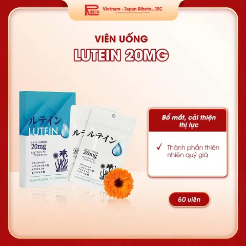 [CHÍNH HÃNG] Viên Uống Bổ Mắt LUTEIN Nhật Bản – Giảm Mỏi Mắt, Bảo Vệ Thị Lực Trước Ánh Sáng Xanh (Hộp 30 Viên)