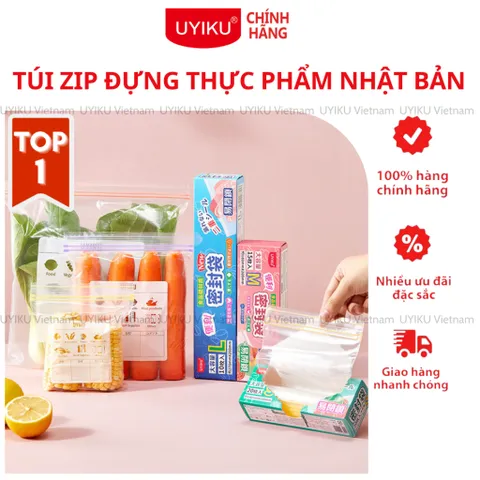 Túi Zipper đựng thực phẩm UYIKU Nhật Bản 3 size S M L chính hãng