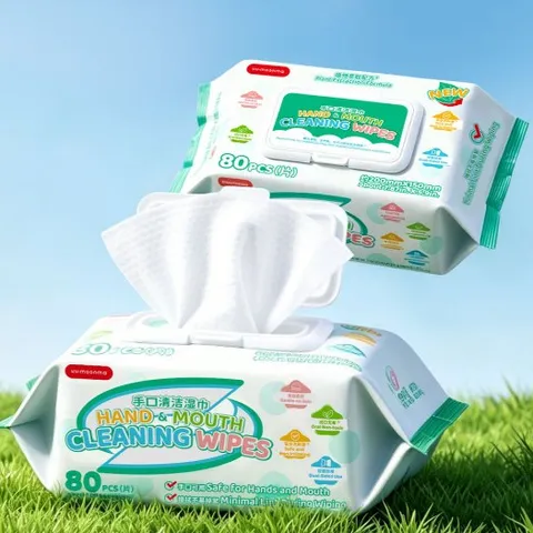 [GÓI 80] Khăn ướt cho bé sợi thực vật mềm mịn Uu-moonma nhập khẩu cao cấp