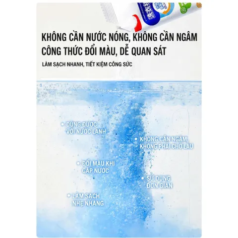 Bột tẩy lồng máy giặt Uyiku Nhật Bản không cần ngâm, diệt khuẩn sạch cặn hộp 3 túi 130g