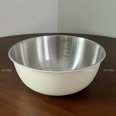 Âu trộn inox 304 cao cấp Uyiku đa năng có vạch chia dung tích size 19/22/24 cm