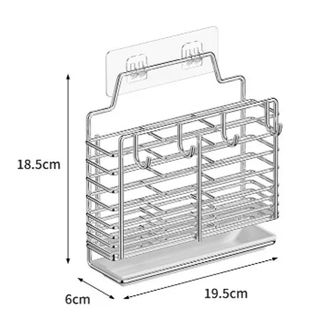 Ống đựng đũa Uyiku inox 304 cao cấp 3 ngăn có khay hứng nước
