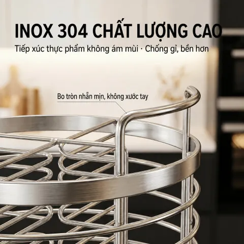 Ống đựng đũa Uyiku inox 304 cao cấp nhập khẩu có chia ngăn