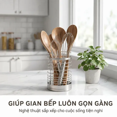 Ống đựng đũa Uyiku inox 304 cao cấp nhập khẩu có chia ngăn