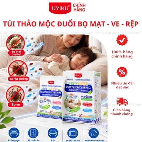 Túi thảo mộc đuổi bọ ve, bọ mạt, rệp giường Uyiku Nhật Bản 6 gói/hộp