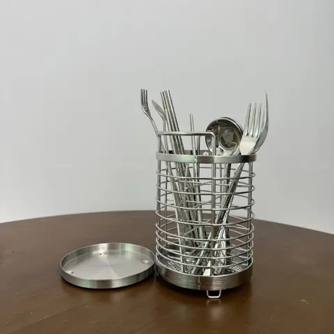 Ống đựng đũa Uyiku inox 304 cao cấp nhập khẩu có chia ngăn