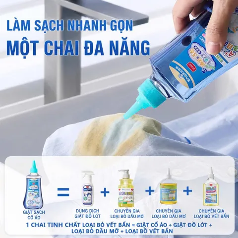 Nước tẩy UYIKU Nhật Bản siêu đậm đặc, tẩy ố dầu mỡ, mốc bẩn an toàn, tiện lợi
