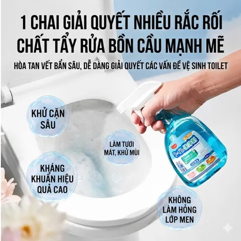 Xịt tẩy bồn cầu Uyiku Nhật Bản hương thơm tươi mát chai 400ml