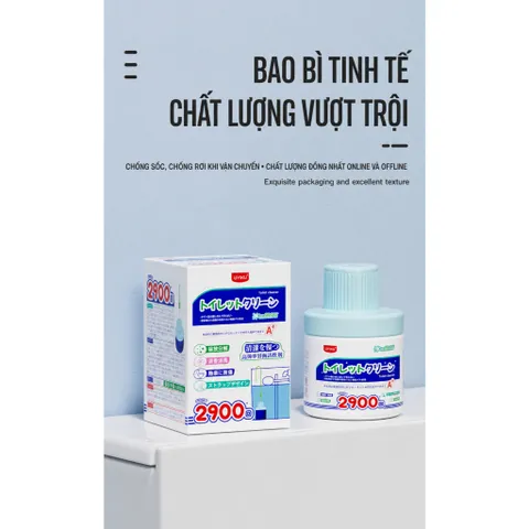Cốc thả bồn cầu UYIKU Nhật Bản tan chậm - Diệt 99,9% vi khuẩn, làm sạch, khử mùi hôi tới 2900 lần xả